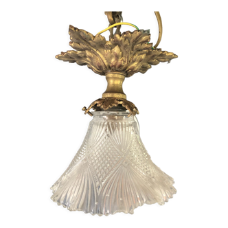 Bronze ceiling lamp with tulip