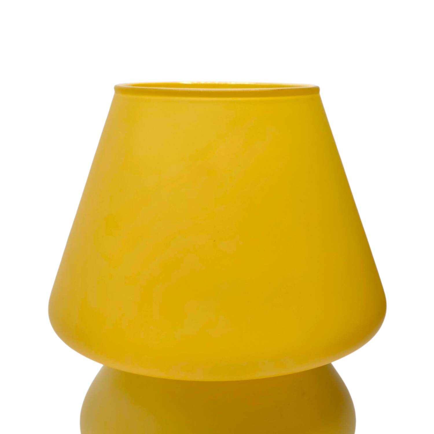 Vintage 1990s SCE Table Lamp - Vibrant Yellow Glass Mushroom Design