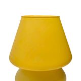Vintage 1990s SCE Table Lamp - Vibrant Yellow Glass Mushroom Design