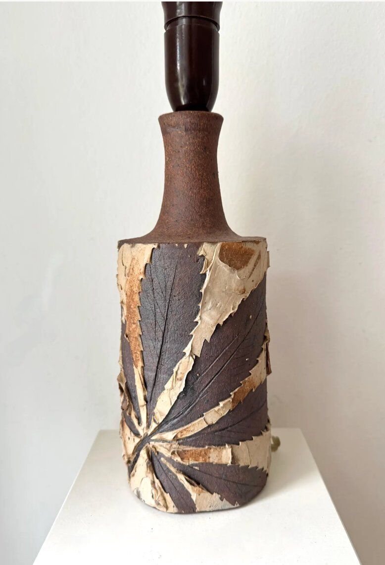 Stoneware table lamp from Bodil Marie Nielsen, 1970s
