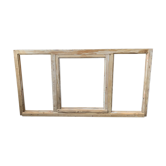 Old wooden workshop window