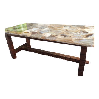 Table en aragonite