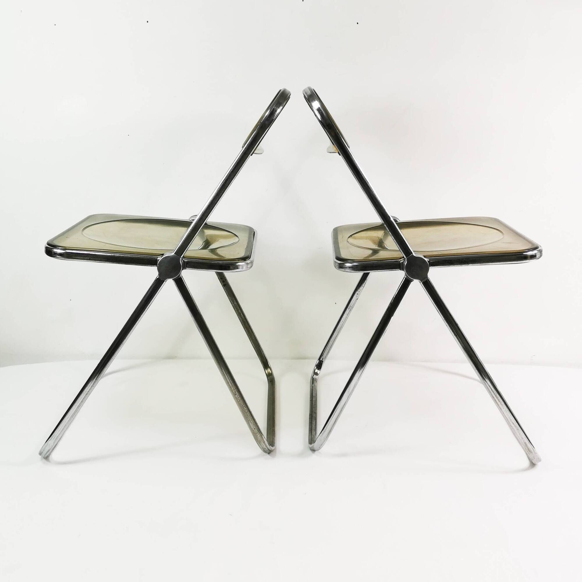 Pair of Plia chairs, Anonima Castelli, designed by Giancarlo Piretti, Italy