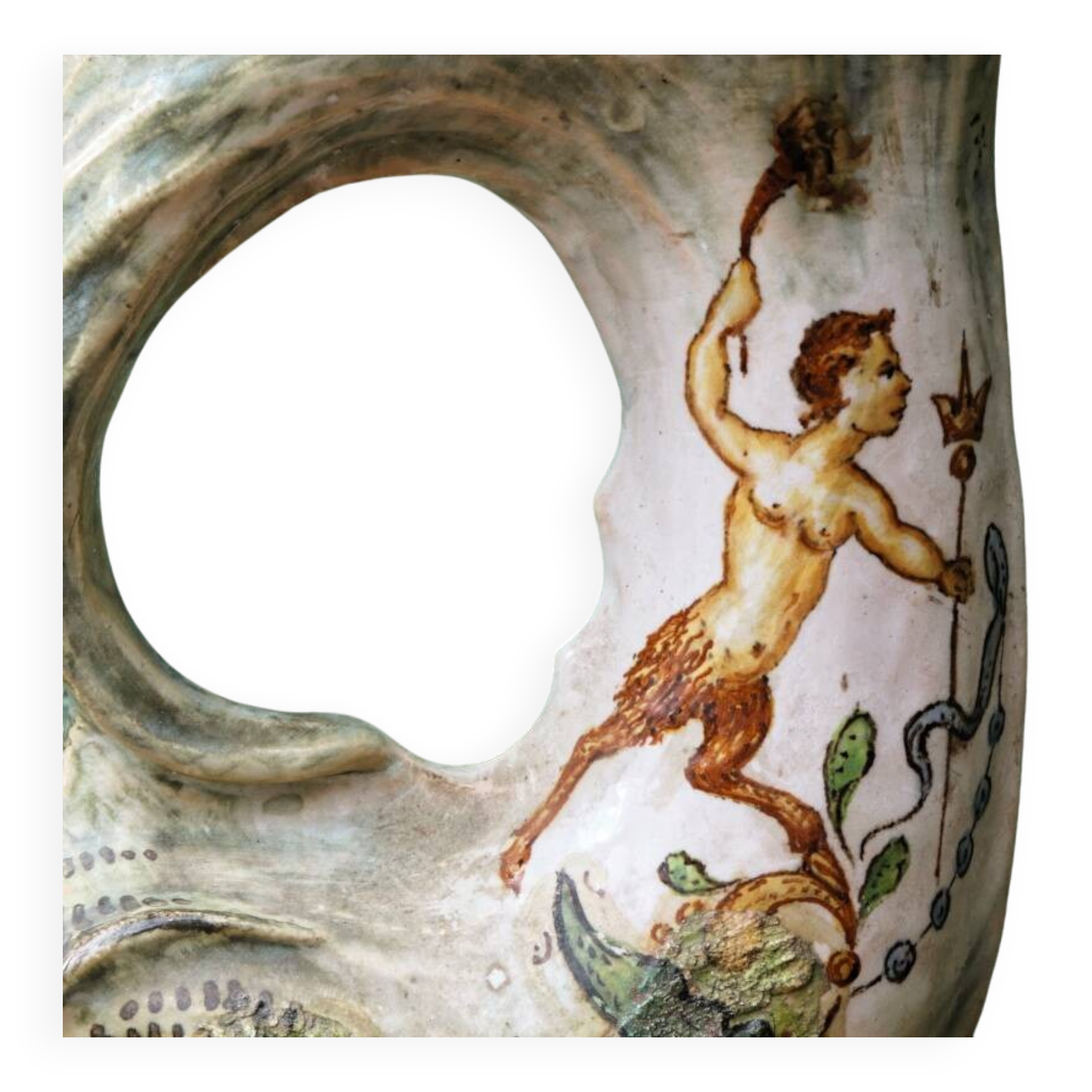 Aiguière dauphin, 19ème, style Renaissance, Molaroni Pesaro