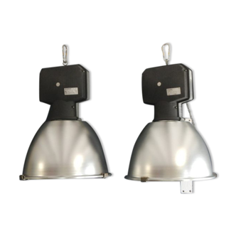 Set of 2 industrial factory lamps