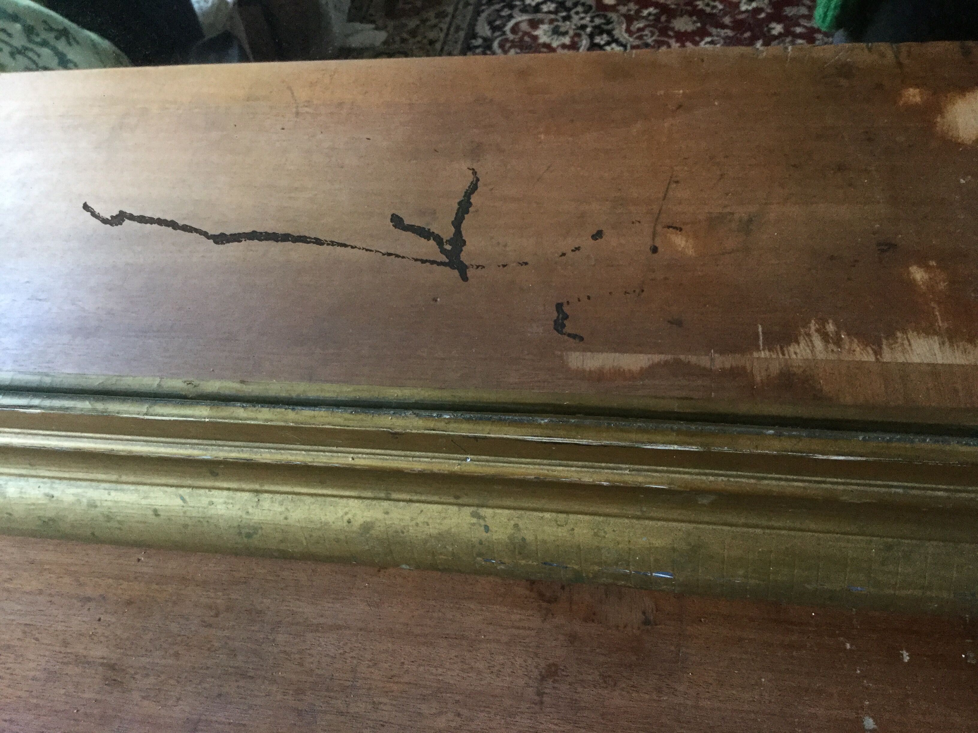 Old gilded mirror 77x104