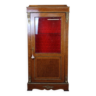 library - Louis XVI style display cabinet, in marquetry / second half of the 20th century
