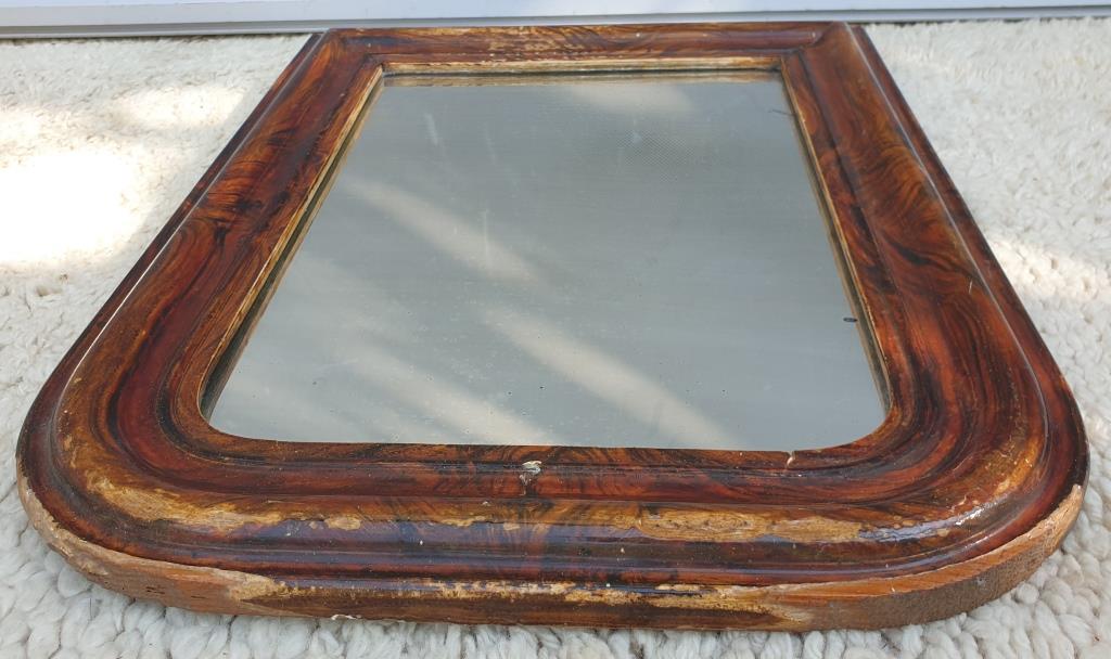 Louis Philippe mirror 42 x 55 wood and stucco