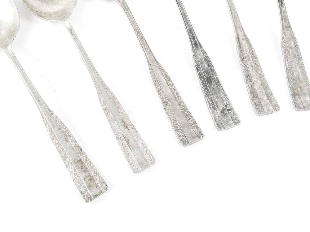 Art Deco brass spoons, 1950s, set of 6