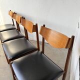 Set of 4 Italian chairs by Gianfranco Frattini.