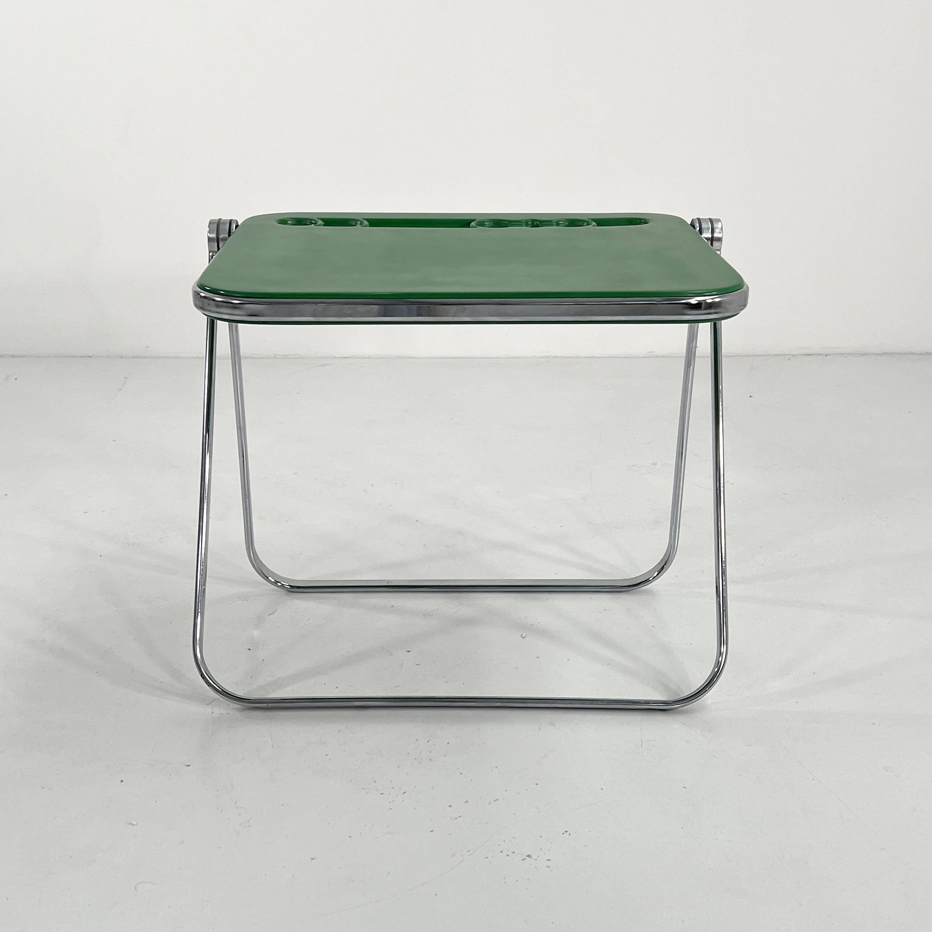 Platone Green Folding Desk by Giancarlo Piretti for Anonima Castelli, 1970