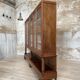 Solid wood display cabinet.
