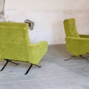 Set de salon canapé - 2 fauteuils design 1960 par Paul Geoffroy Troika Airborne