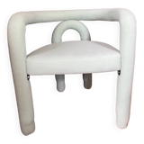 Chaise en velours des années 70