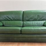 Canape cuir buffle vert 2 places