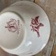 Ancient ironstone bowl Moulins des Loups "orchids"