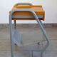Vintage bedside table in wood and metal 1950