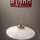 Antique opaline suspension white smooth spirit Art Deco 1930 TBE ø 25 cm