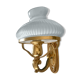 Vintage brass and opaline sconce