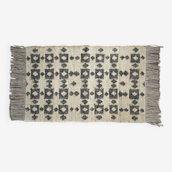 2.5x4 Ft-Hemp\Cotton Handwoven Kilim Rug,Home Decor,Door Mat,Enterway Indian Traditional Rug\Carpet.