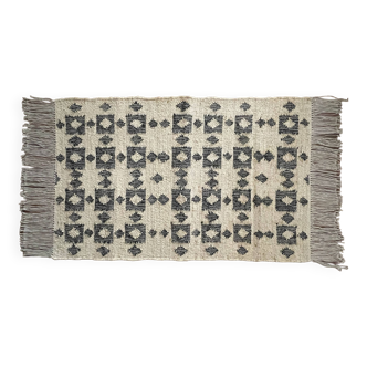 2.5x4 Ft-Hemp\Cotton Handwoven Kilim Rug,Home Decor,Door Mat,Enterway Indian Traditional Rug\Carpet.