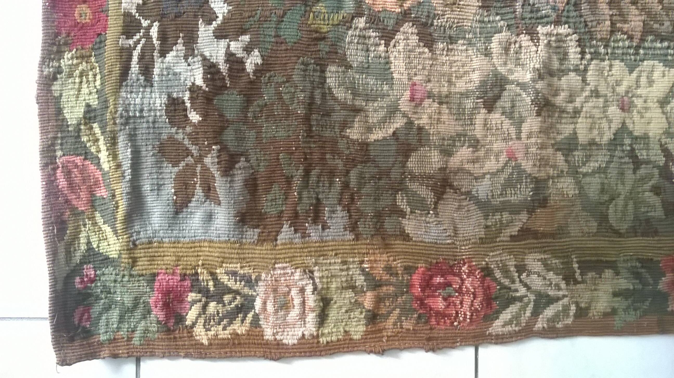 Tapisserie de laine "Verdure Flamande" de la manufacture Robert Four