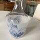 Liqueur carafe - Vintage model in glass decorated in Toile de Jouy style