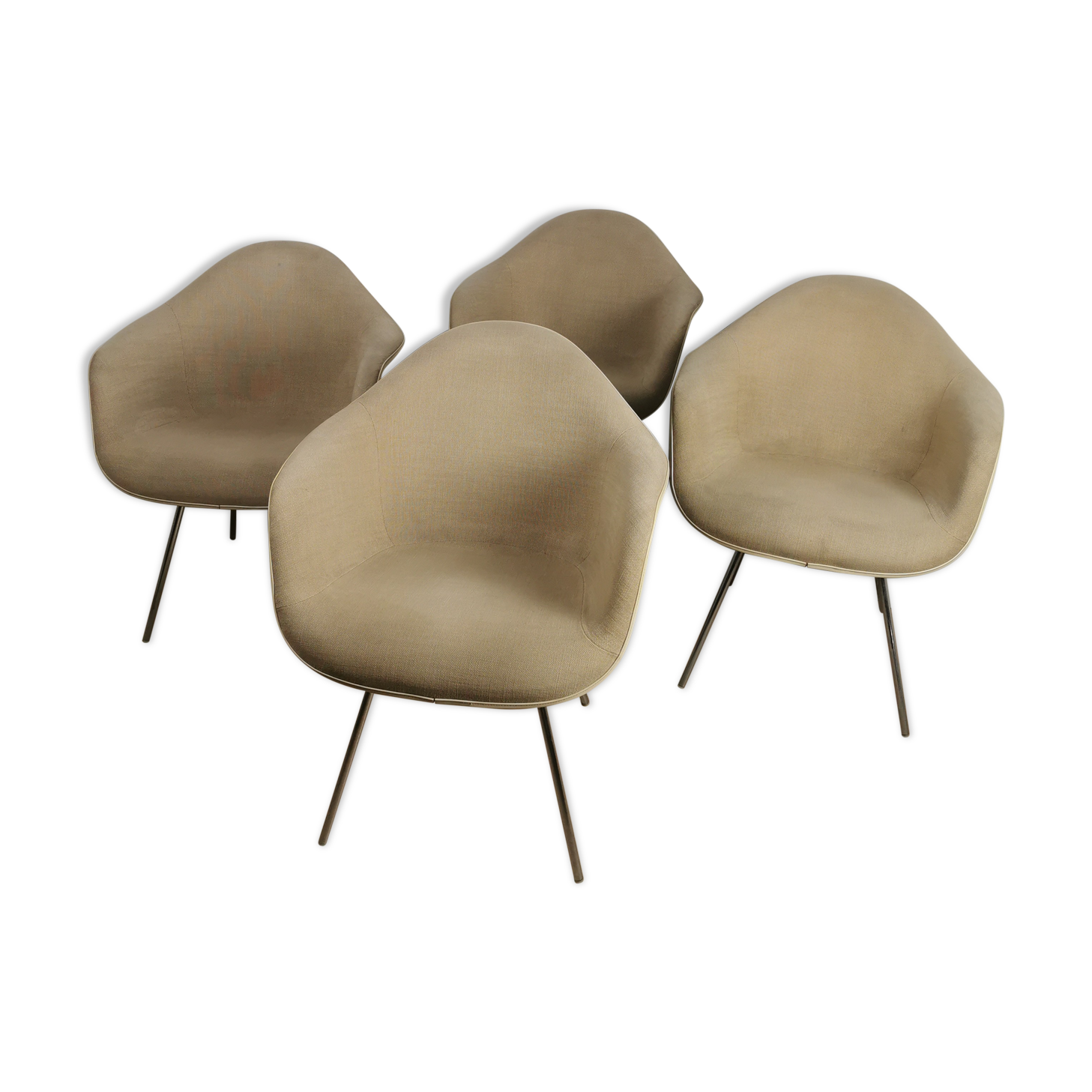 Charles Eames DAX armchairs set for Herman Miller