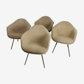 Ensemble de fauteuils DAX de Charles Eames pour Herman Miller