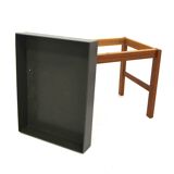 Scandinavian teak and metal planter, Sweden 1960