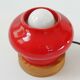Vintage 1960 red ceramic table lamp Porcelain