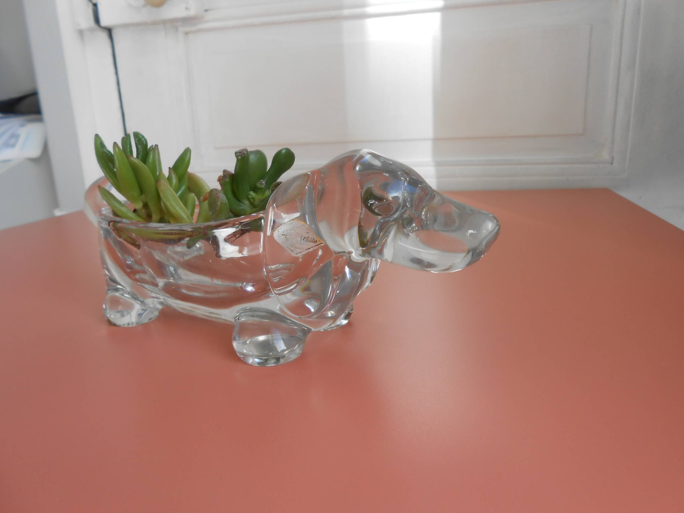 Dachshund crystal pocket tray Art Vannes