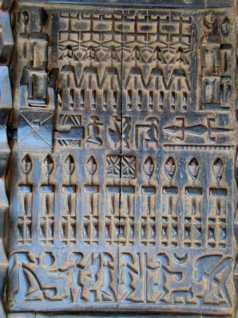 African art Dogon granary door Mali