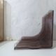 range-disques vinyle en plexi fumé design vintage 1970
