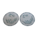 2 dessert plates in earthenware Moulin des loups model Aurora diam 19 cm