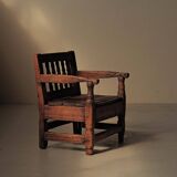 Alpine armchair in larch, 18th century