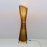 Organic Shaped Bamboo Floor Lamp "Kobe", France, 1980s