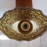 Scandinavian teak and glass wall lamp