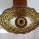 Scandinavian teak and glass wall lamp