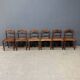 Ensemble de six chaises de cuisine anglaises anciennes