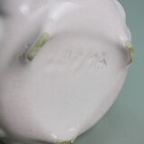 Pink glazed ceramic pot cover