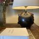 Ceramic lamp, 2M fabric cable, cotton lampshade