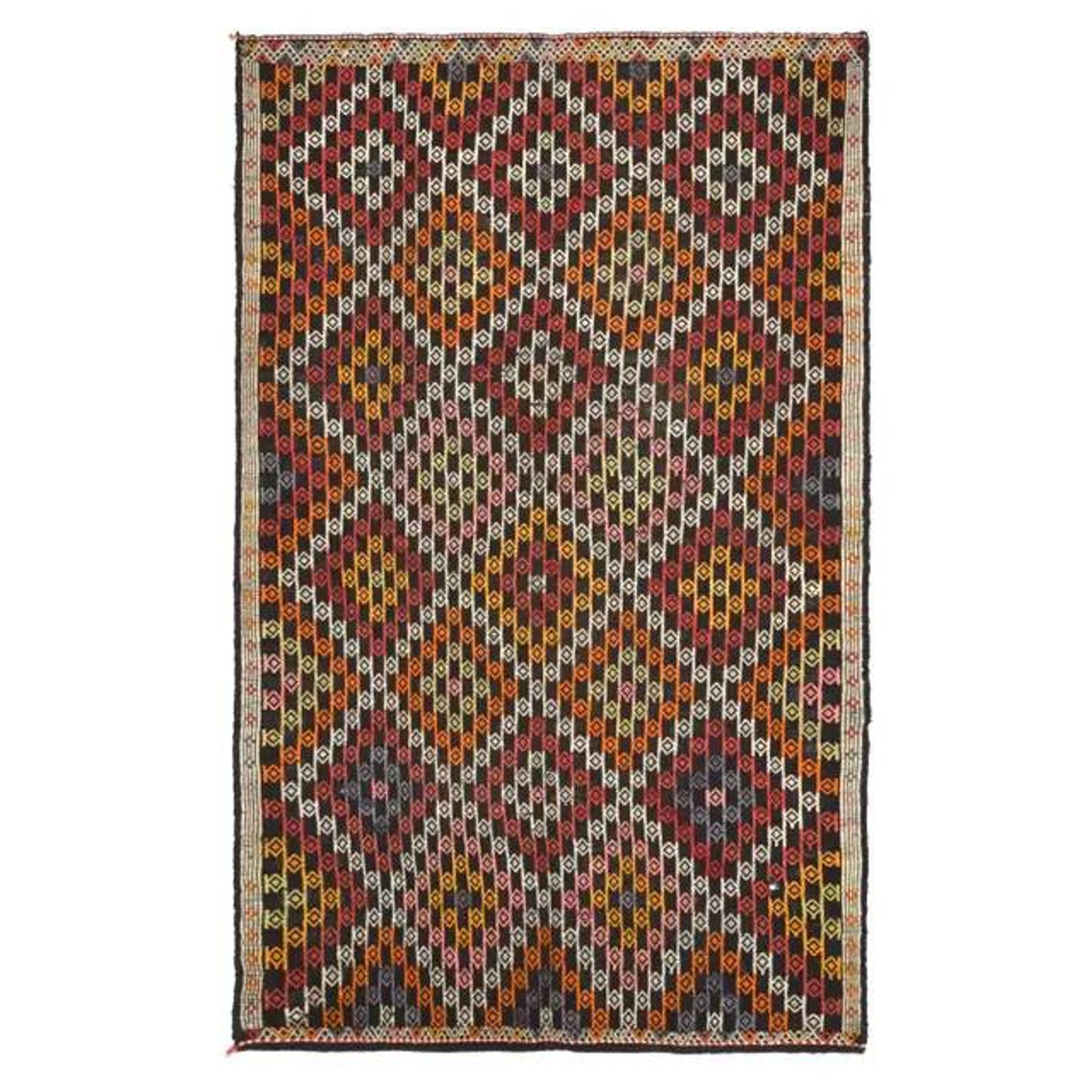Vintage Turkish Oushak Handmade Wool Cotton Brown Area Rug 180x291