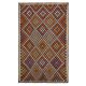 Vintage Turkish Oushak Handmade Wool Cotton Brown Area Rug 180x291