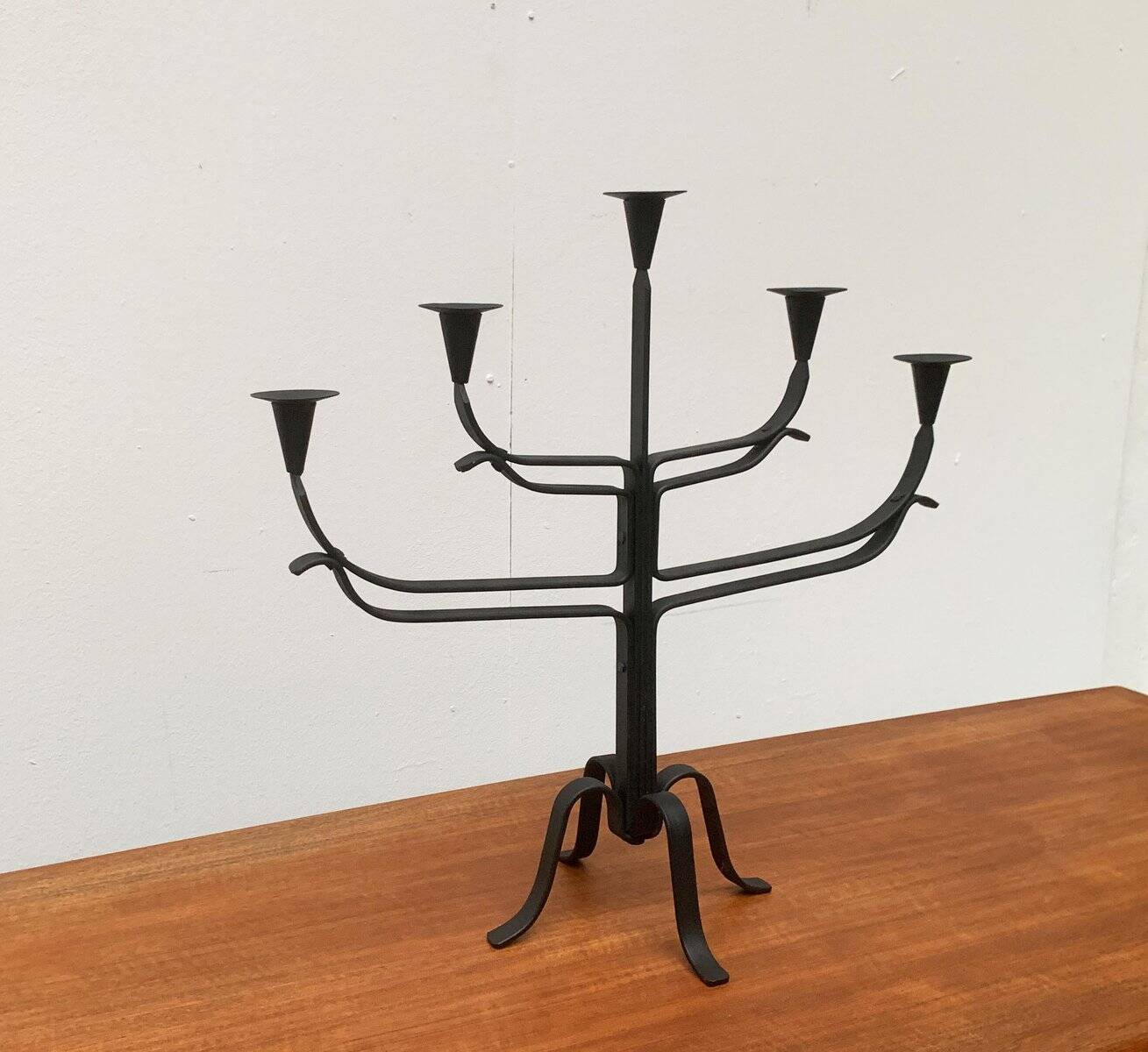 Brutalist Metal Candle Holder