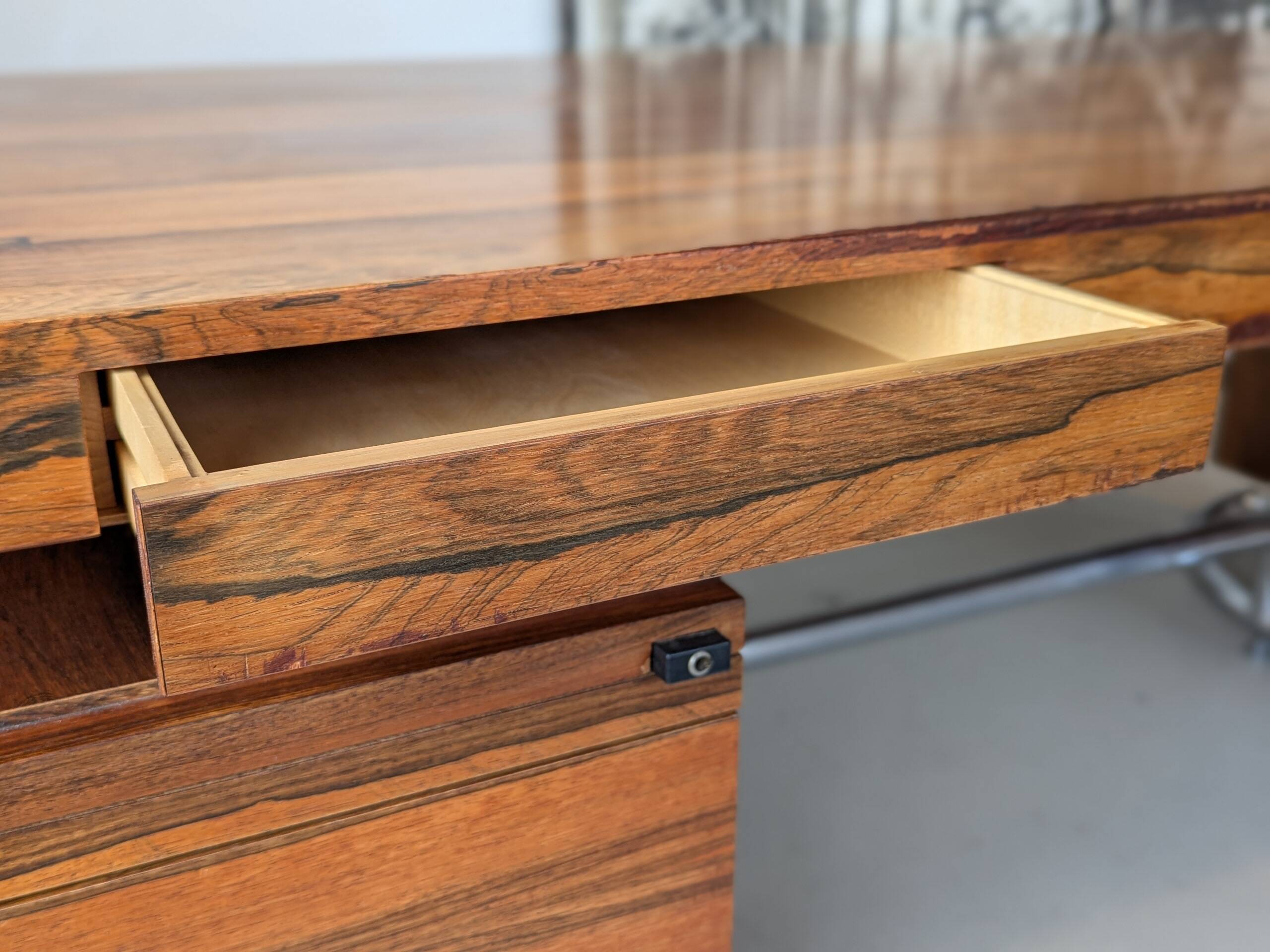 Rio rosewood executive desk, 1970s.