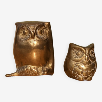 Solid brass owls