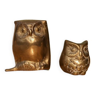 Solid brass owls