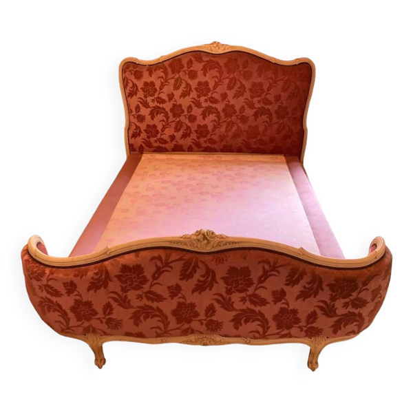 Sommier et tête de lit Corbeille style Louis XV