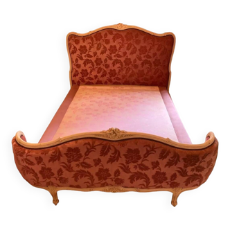 Sommier et tête de lit Corbeille style Louis XV